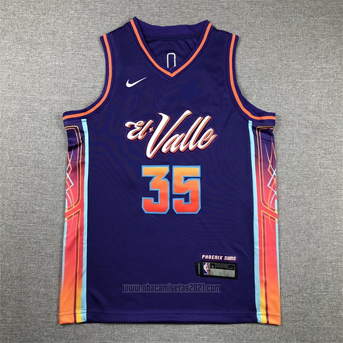 Camiseta Nino Phoenix Suns Kevin Durant #35 Ciudad 2023-24 Violeta